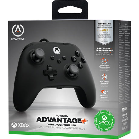 Powera Advantage Plus przewodowy kontroler dla Xbox Series x|s (czarny, Xbox Series x|s, Xbox One, PC)