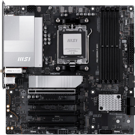 Płyta główna MSI Pro B850M-P WiFi Socket AM5 (czarno-srebrna, RAID, 5GB-LAN, WiFi 7, BT, dźwięk, µATX)