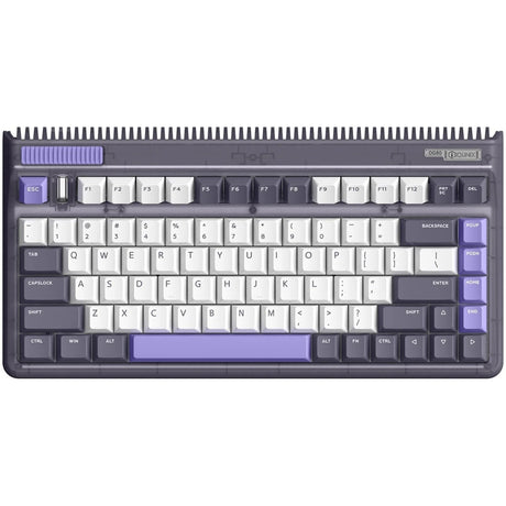 Bezprzewodowa klawiatura mechaniczna Iqunix og80 lavandin (lawenda, układ amerykański (qwerty), wiśnia mx czerwona, 80% (tkl), możliwość wymiany podczas pracy, pbt, 2,4 GHz | bluetooth 5.1 | usb-c)