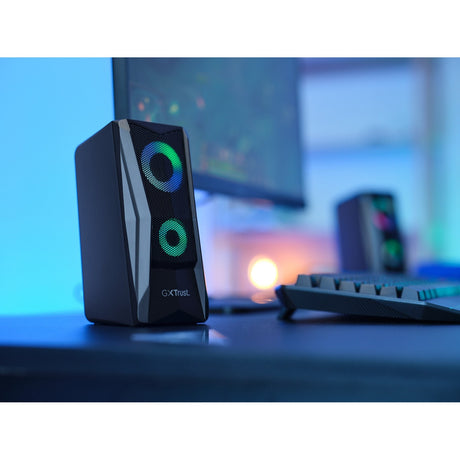 Zestaw głośników Trust GXT 606 JAVV RGB z podświetleniem 2.0 Głośnik do komputera (czarny)