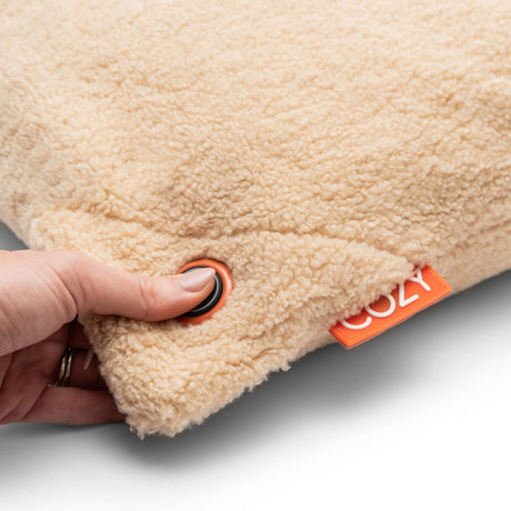 Bezprzewodowa poduszka grzewcza Cosy una wełniana 45 x 45 cm (jasnobeżowy, power bank 5000 mah)