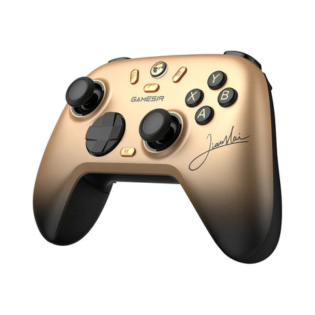 Wieloplatformowy bezprzewodowy kontroler gier Gamesir Nova 2 Lite Champion Edition (złoty czarny, przełącznik, PC, Android i iOS, Bluetooth 2,4 GHz USB)