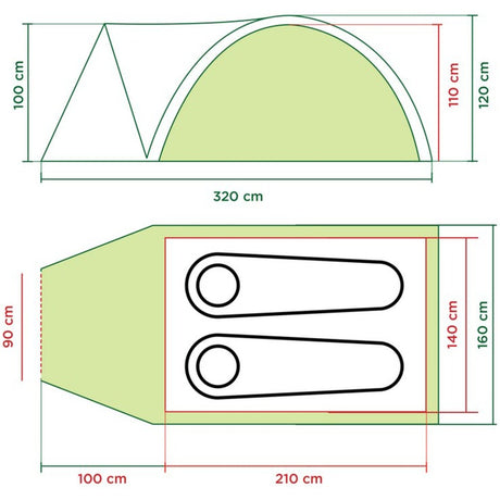 Namiot Coleman darwin 2+ (zielony szary)