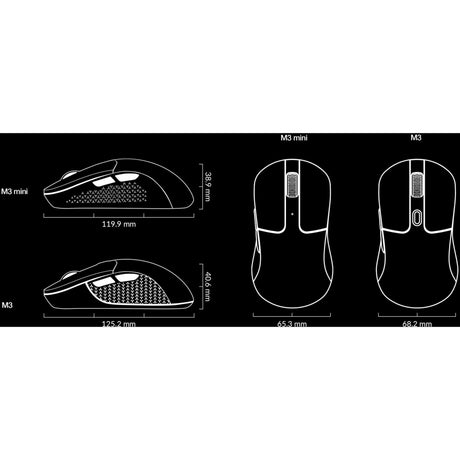 Bezprzewodowa mysz do gier Keychron m3 mini (biała, 100–26 000 dpi)