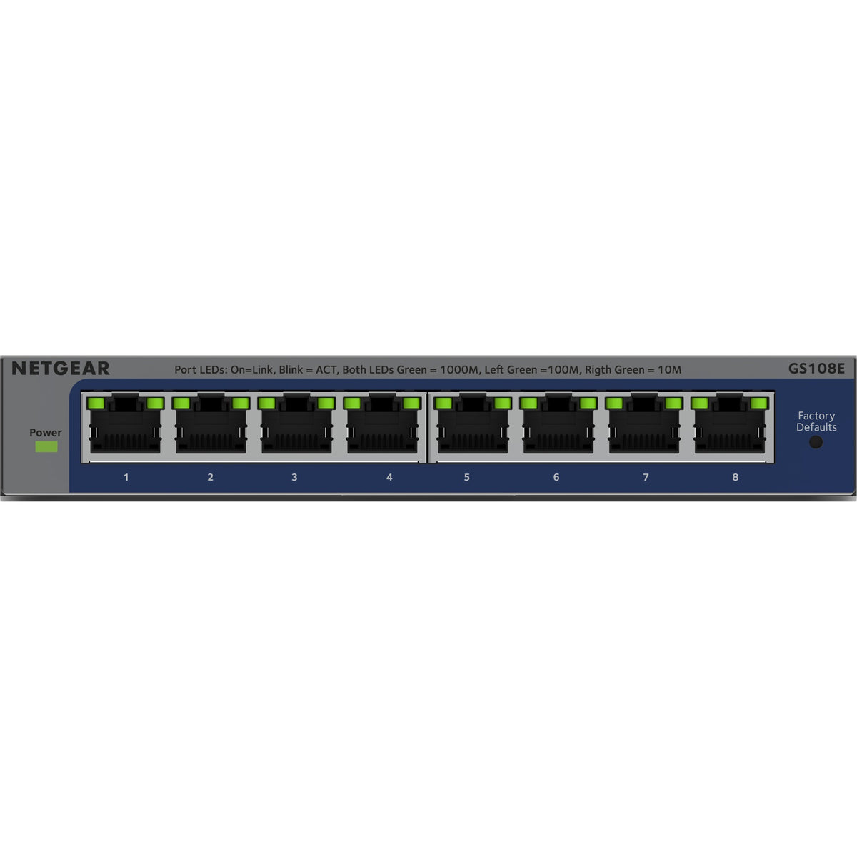 Przełącznik Netgear 8-portowy gigabit plus (gs108e-400eus) (szary, niezarządzany)