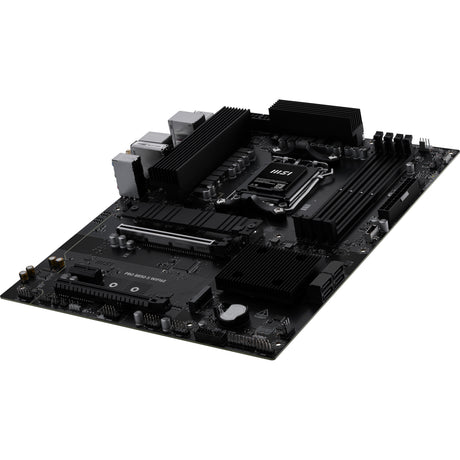 Msi pro b850-s wifi6e socket am5 moederbord (zwart zilver, raid, 2.5gb-lan, wi-fi 6e, bt 5.3, sound, atx)