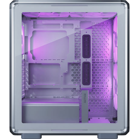 Cooler master masterframe 500 mesh argb obudowa midi tower (srebrna | 2x USB-A | 1x USB-C | RGB | szkło hartowane)
