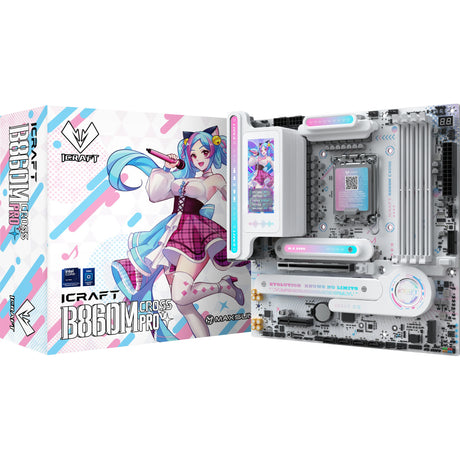 Płyta główna Maxsun MS-icraft B860M Cross Pro Socket 1851 (biała, RAID, 5 GB-LAN, WLAN, BT, dźwięk, µATX)