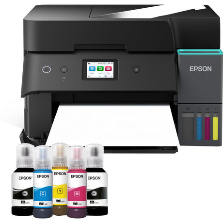Uniwersalna drukarka atramentowa Epson ecotank et-4950 (czarna, faks, skanowanie, kopiowanie, WiFi, w tym atrament do 3 lat)