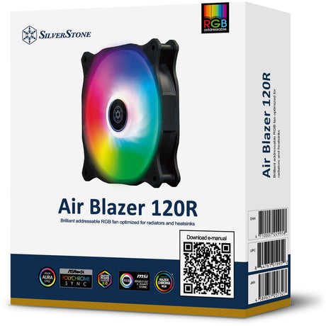 Wentylator obudowy Silverstone Air Blazer 120r RGB (czarny, 120 x 25 x 120 mm, pwm)