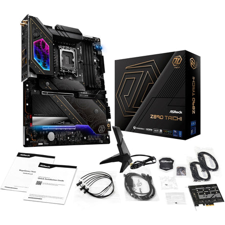 Płyta główna Asrock Z890 Taichi Socket 1851 (czarna, RAID, 5 GB-LAN, 2,5 GB-LAN, Wi-Fi 7, BT, dźwięk, ATX)