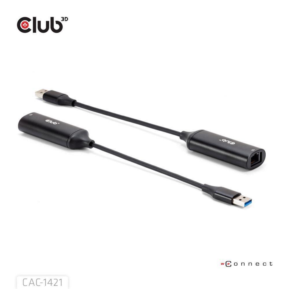 Adapter Club 3D USB-A na RJ45 Ethernet 5 Gb/s (czarny)