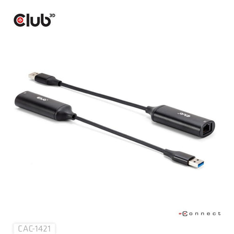 Adapter Club 3D USB-A na RJ45 Ethernet 5 Gb/s (czarny)