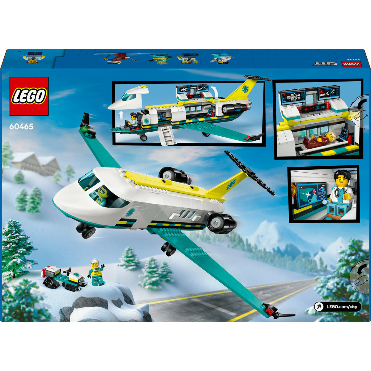 Lego ® miejski samolot ambulansu, zabawkowy samolot - 60465