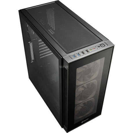 Obudowa Sharkoon TG6 RGB Midi Tower (czarna | 4x USB-A | RGB | szkło hartowane)