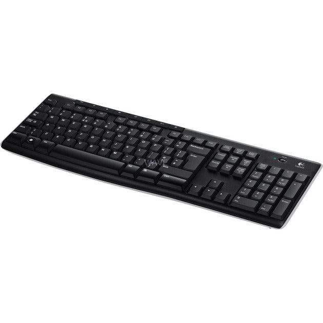Klawiatura bezprzewodowa Logitech K270 (czarna, układ EU (QWERTY), gumowa kopułka)