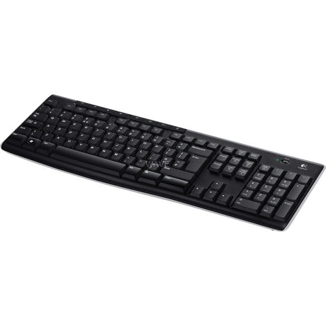 Klawiatura bezprzewodowa Logitech K270 (czarna, układ EU (QWERTY), gumowa kopułka)