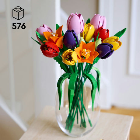 Bukiet Lego Botanicals 11501 z dekoracją kwiatu tulipana