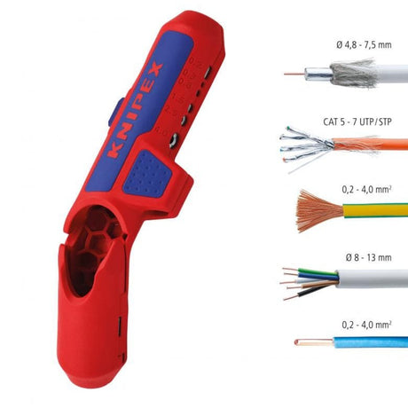 Uniwersalne narzędzie do demontażu Knipex - ergostrip lewy - czerwony