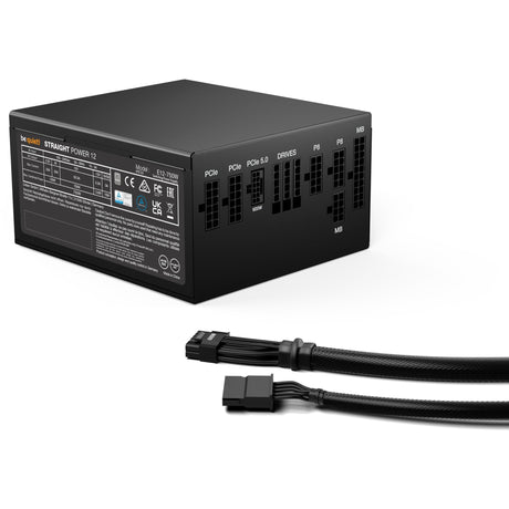 Bądź cicho! Zasilacz prosty Power 12 Platinum Modular 750 W (czarny, 1x 12V-2x6, 4x pcie)