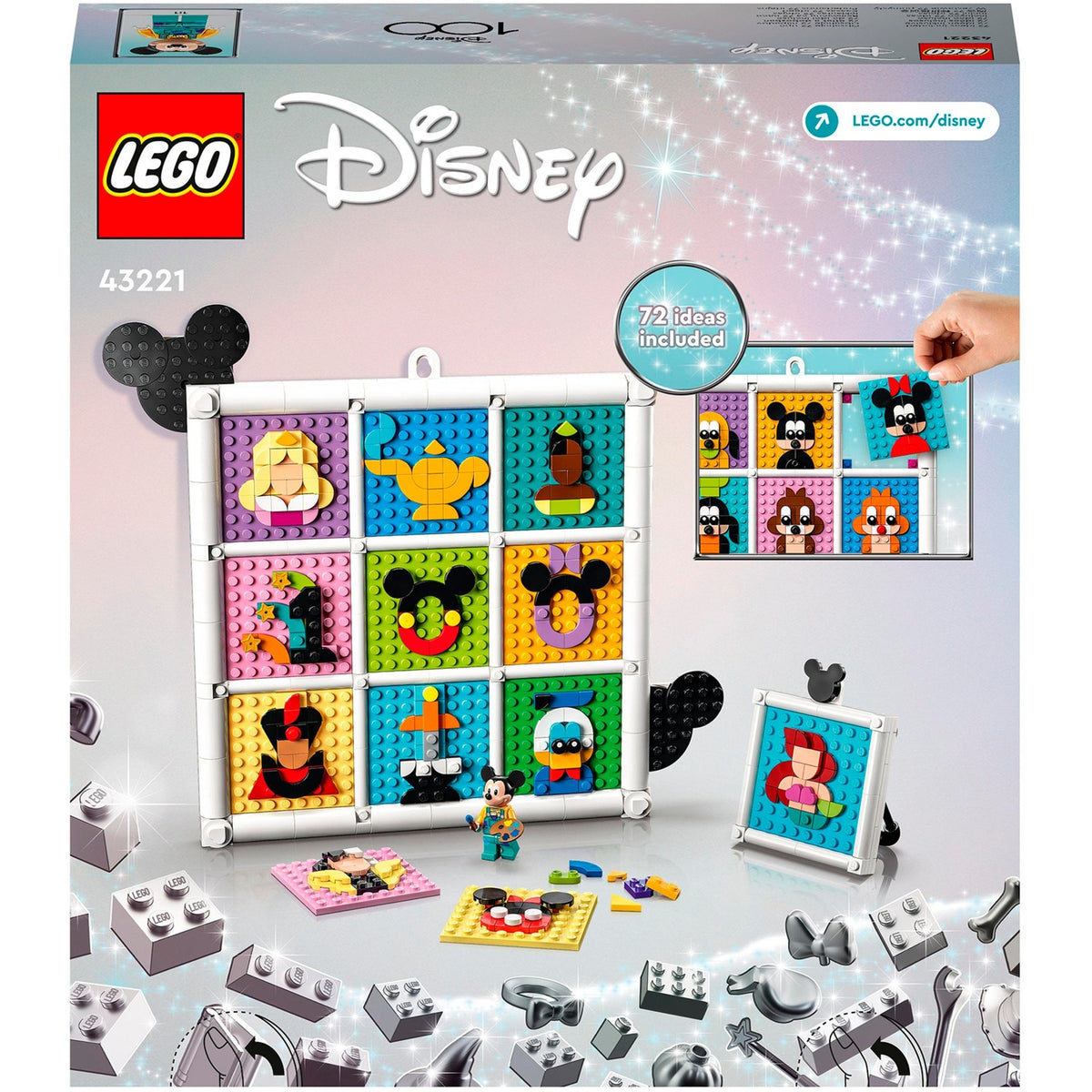 Lego Disney - 100 lat animacji Disneya, zabawki konstrukcyjne (43221)