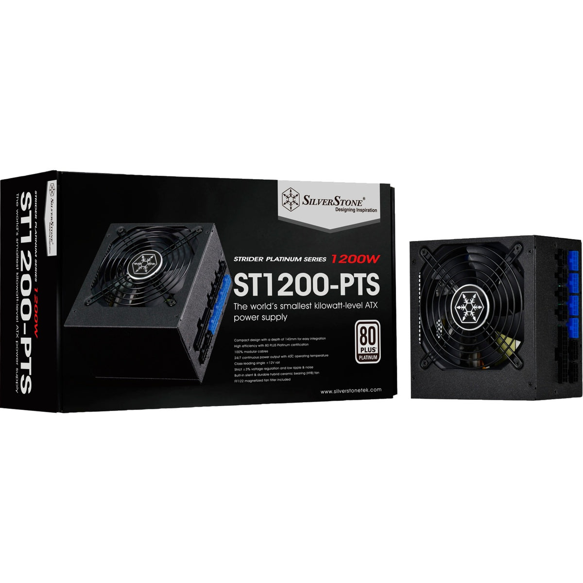 Modułowy zasilacz Silverstone sst-st1200-pts o mocy 1200 W (czarny, 8x pcie)