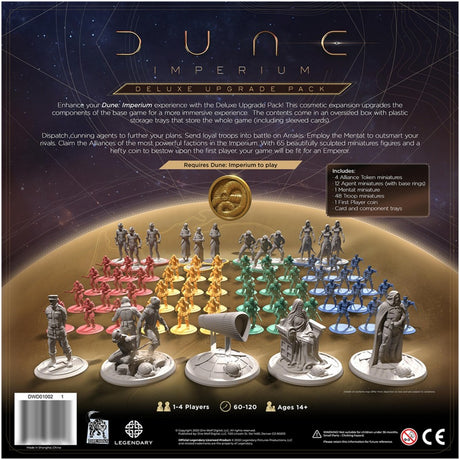Asmodee Dune: gra planszowa Empire Deluxe z pakietem ulepszeń (angielski, dodatek, 1–4 graczy, 60–120 minut, od 14 lat)