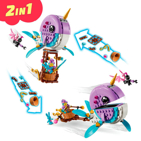Lego dreamzzz - zabawka konstrukcyjna balonu narwala na ogrzane powietrze Izzie (71472)