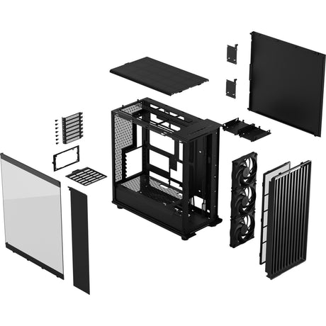 Obudowa Midi Tower Fractal Design North XL Moment Edition (kolor czarnego drewna | 2x USB-A | 1x USB-C | szkło hartowane)