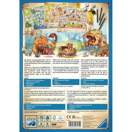 Gra planszowa Ravensburger Dungeons, kości i niebezpieczeństwa (angielski, 1–4 graczy, 30–45 minut, od 12 lat)