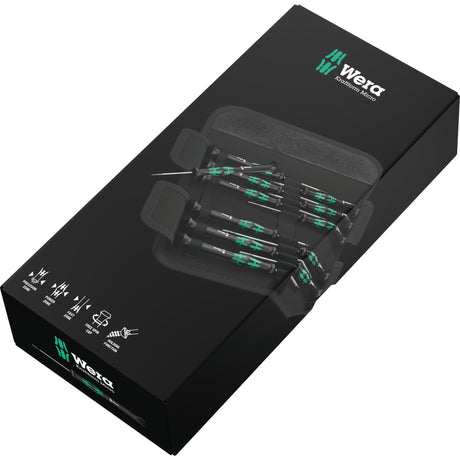 Zestaw mikro wkrętaków Wera kraftform 12sb1 (czarno-zielony, do urządzeń elektrycznych)