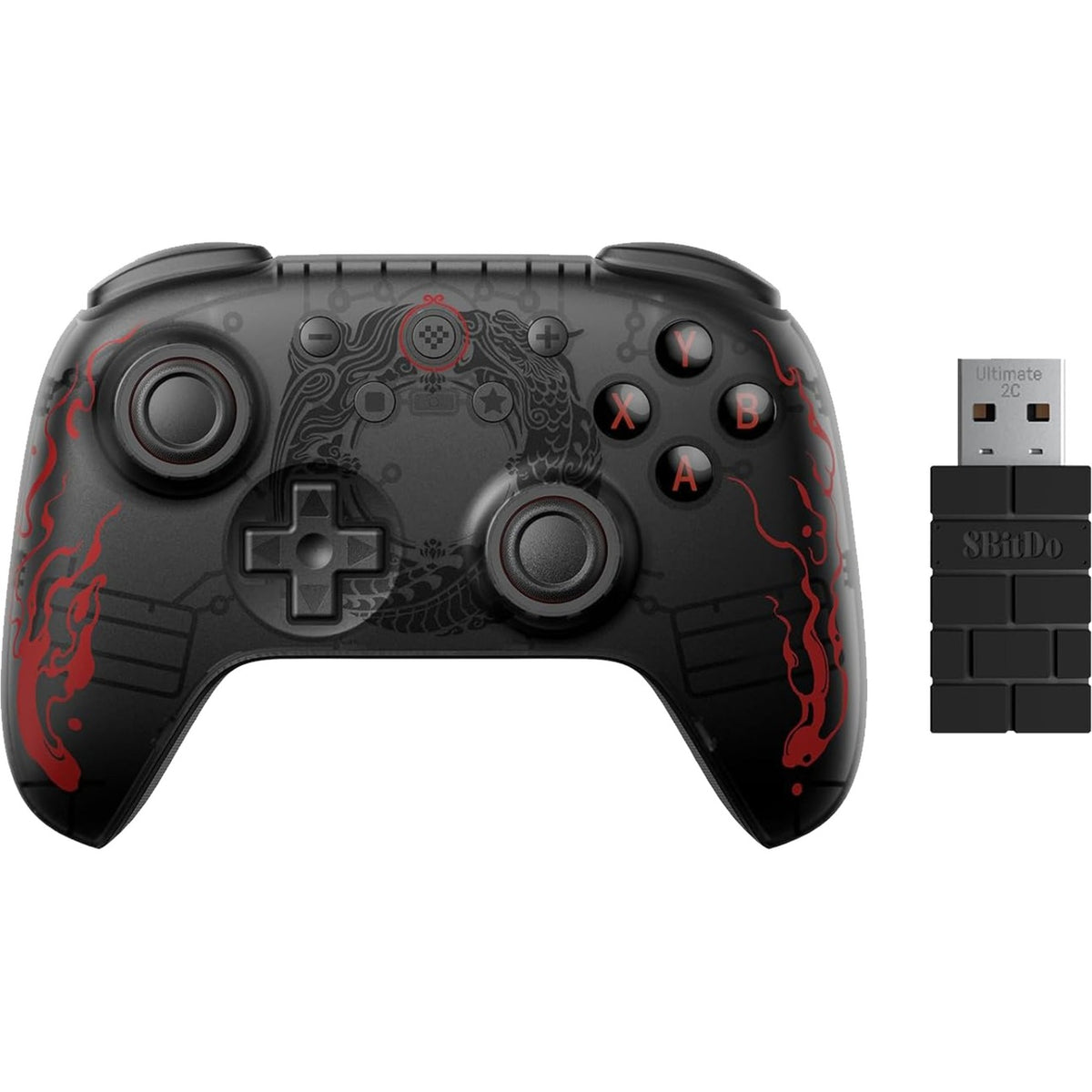 8bitdo Ultimate 2c Wireless - czarny mit: gamepad wukong (czarny czerwony)