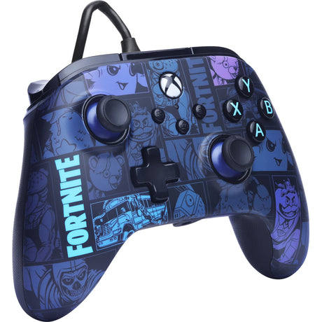 Kontroler Powera Advantage z kablem do konsoli Xbox Series x|s - Fortnite: Victory Royale (ciemnoniebieski, Xbox Series x|s, Xbox One, PC)