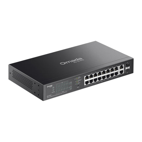 Tp-link omada es220gp 20-portowy gigabitowy, łatwy w zarządzaniu przełącznik (czarny, 16x poe+, 2x gigabit sfp)
