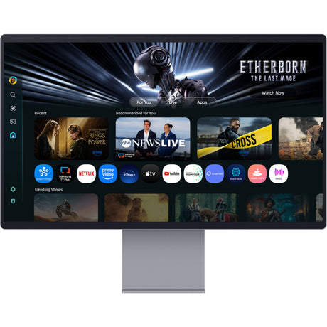 Inteligentny monitor Samsung m9 m90sf 32 4k UHD (srebrny, hdmi, display port, 2x usb-a, usb-c, wi-fi 5, bt, 165 hz)