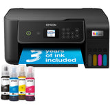 Wielofunkcyjna drukarka Wi-Fi Epson Ecotank ET-2870 A4 ze zbiornikiem atramentu Uniwersalna drukarka atramentowa (czarna, skanowanie, kopiowanie, zapas atramentu na okres do 3 lat)