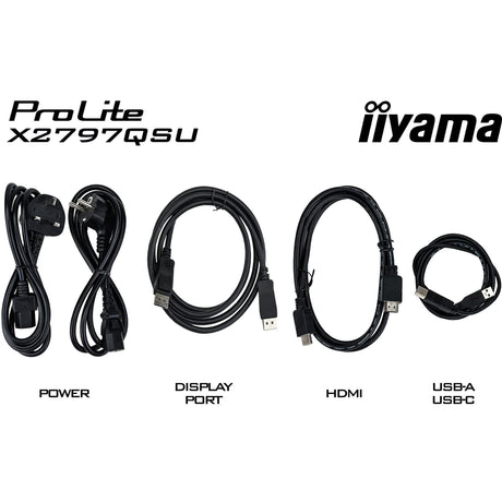 Monitor Iiyama prolite x2797qsu-b1 27 (czarny (matowy), HDMI, Display Port, 2x USB-A, 2x USB-C)