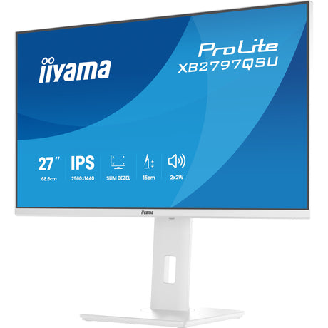 Iiyama prolite xb2797qsu-w1 27 monitor (wit (mat), hdmi, displayport, usb, audio)