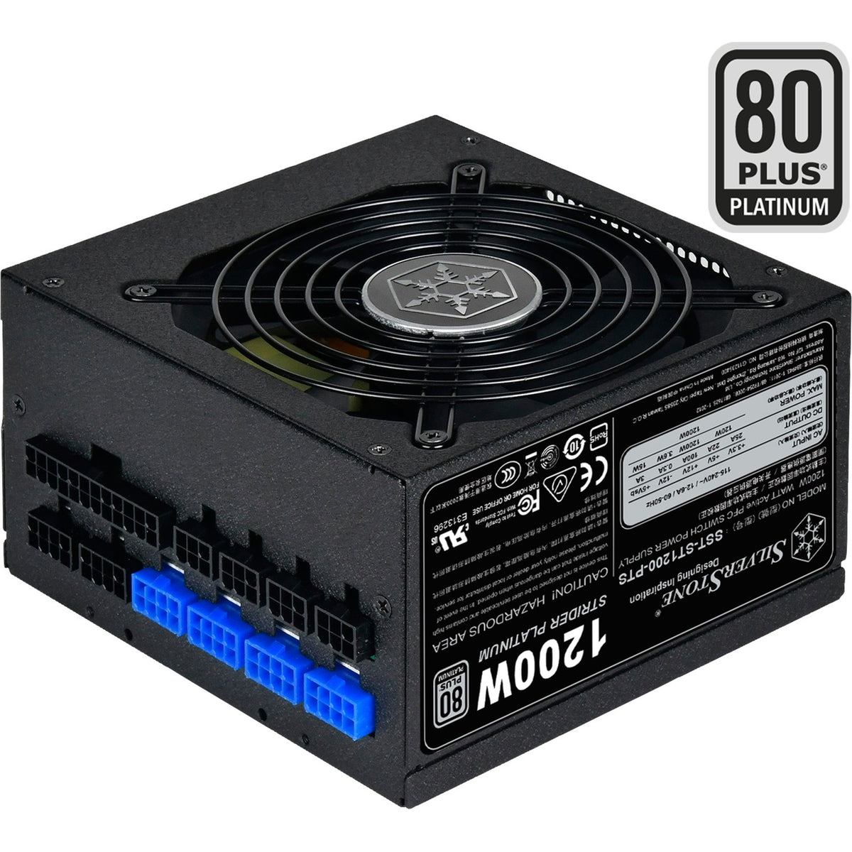 Modułowy zasilacz Silverstone sst-st1200-pts o mocy 1200 W (czarny, 8x pcie)