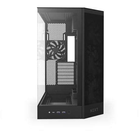 Obudowa midi tower Nzxt h9 flow (czarna (matowa) | 2x USB-A | 1x USB-C | szkło hartowane)
