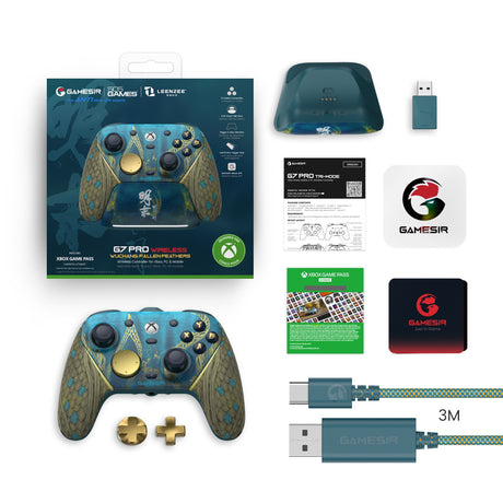 Gamesir g7 pro tri-mode - wersja wuchang (bezprzewodowa dla xbox) gamepad (blue gold, xbox series x|s, xbox one, pc, android, steam)
