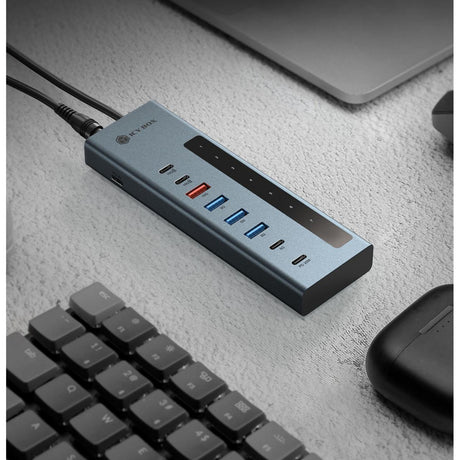 Stacja dokująca Icy Box ib-hub1743-cpd 9 w 1 (niebieska)
