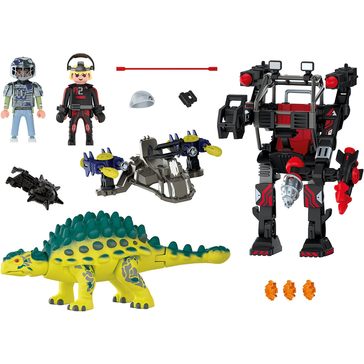 Playmobil Dino Rise - Saichania: Zabawka konstrukcyjna Obrona myśliwców (70626)