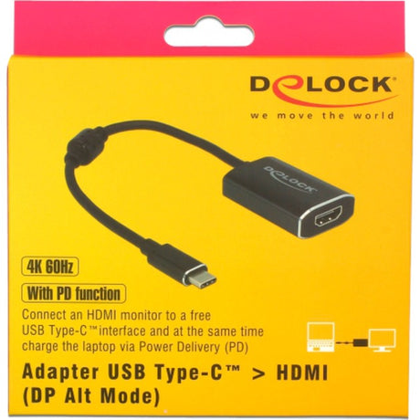 Delock Adapter USB-C (męski) > HDMI (żeński) (ciemnoszary, 0,2 m, 4k 60 Hz)