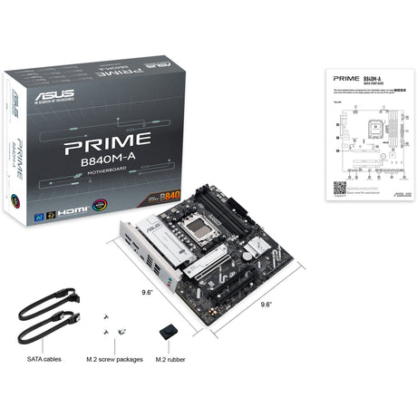 Płyta główna Asus Prime B840M-A-CSM z gniazdem AM5 (2,5 GB-LAN, dźwięk, µATX)