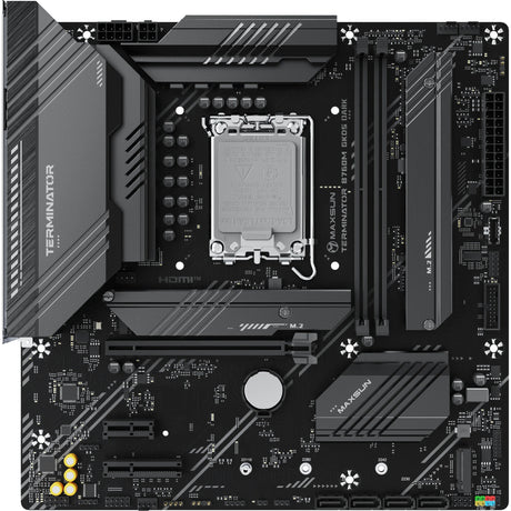 Płyta główna Maxsun MS-Terminator B760M GKD5 Dark Socket 1700 (czarna, RAID, 2,5 GB-LAN, dźwięk, µATX)