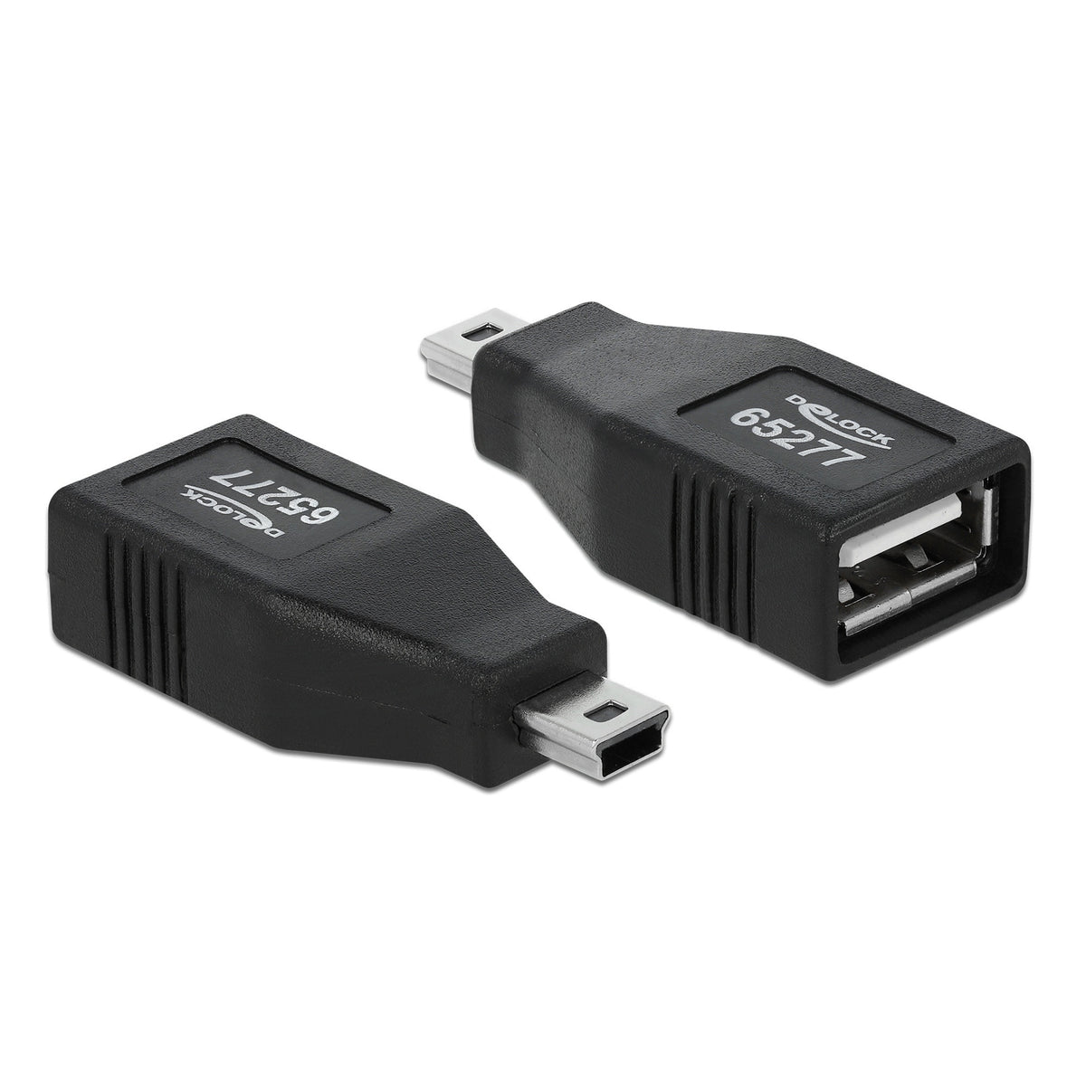 Delock Adapter USB 2.0-żeński na męski mini USB (czarny)