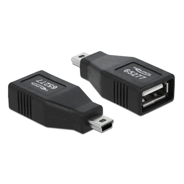 Delock Adapter USB 2.0-żeński na męski mini USB (czarny)