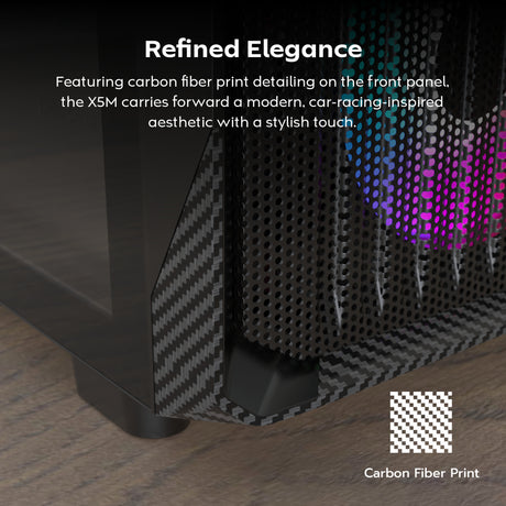 Obudowa midi tower Montech x5m (czarna | 2x USB-A | 1x USB-C | RGB | szkło hartowane)