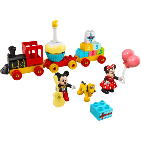 Lego duplo Urodzinowy pociąg Disneya Miki Minnie, zabawka do zbudowania dla małych dzieci 10941